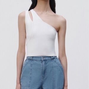 Simkhai Jenni Cutout Tank Top in White